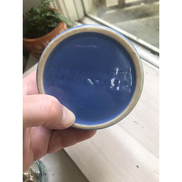 Vintage Oxford-Ware USA Bean Bowl Serving Bowl Blue 3x3" Excellent Condition! - Picture 4 of 5